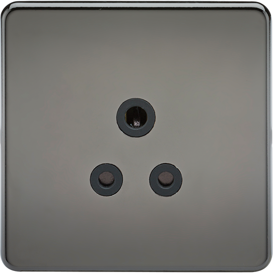 Picture of 5A Unswitched Socket - Black Nickel with Black Insert