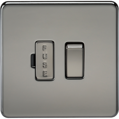 Picture of 13A Switched Fused Spur Unit - Black Nickel 