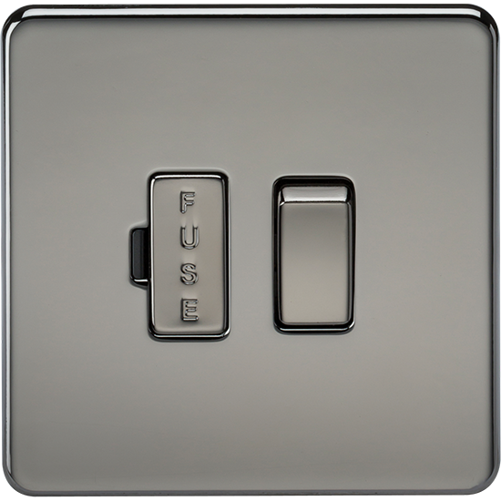 Picture of 13A Switched Fused Spur Unit - Black Nickel 