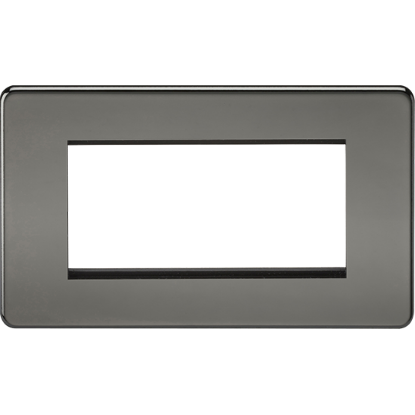 Picture of 4 Gang Modular Faceplate - Black Nickel 