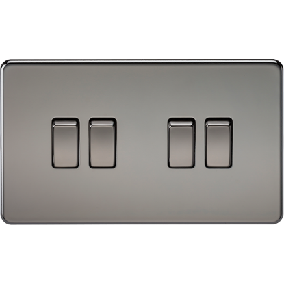 Picture of 10AX 4 Gang 2-Way Switch - Black Nickel 