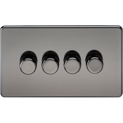 Picture of 4 Gang 2-Way 10-200W (5-150W LED) Intelligent Dimmer - Black Nickel 