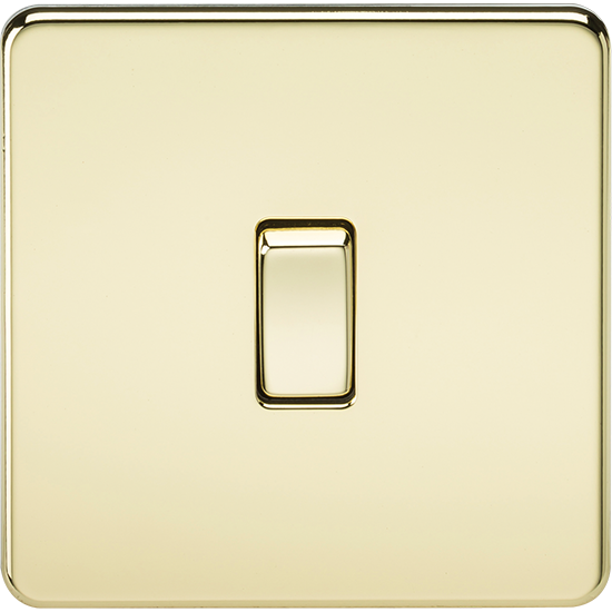 Picture of 10AX 1 Gang 2-Way Switch - Polished Brass