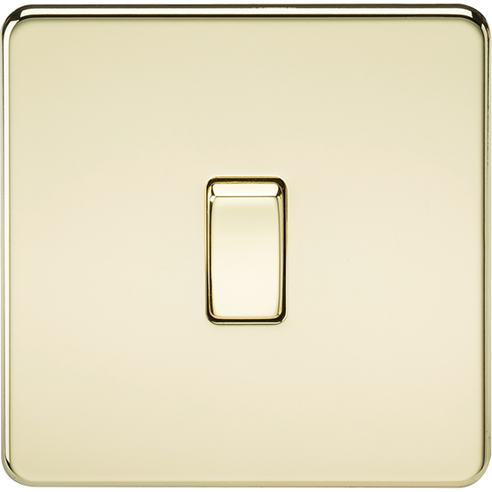 Picture of 10AX 1 Gang Intermediate Switch - Polished Brass