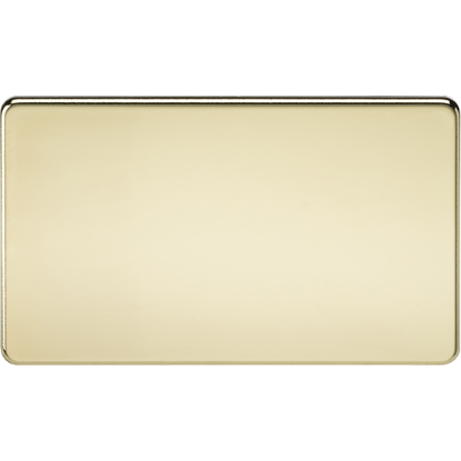 Picture of 2 Gang Blanking Plate - Polished Brass 