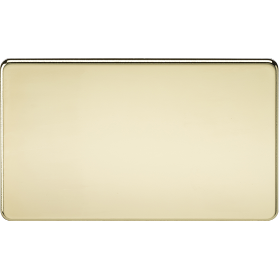 Picture of 2 Gang Blanking Plate - Polished Brass 