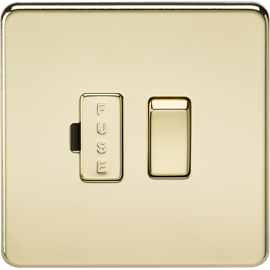 Picture of 13A Switched Fused Spur Unit - Polished Brass