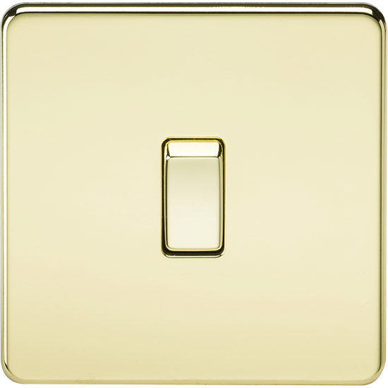 Picture of 20A 1 Gang Double Pole Switch - Polished Brass 