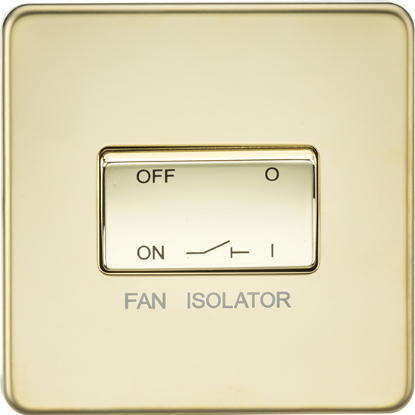 Picture of 10A Fan Isolator Switch - Polished Brass 