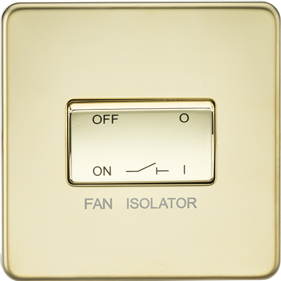 Picture of 10A Fan Isolator Switch - Polished Brass 