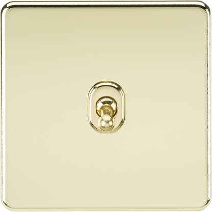 Picture of 10AX 1 Gang 2-Way Toggle Switch - Polished Brass 