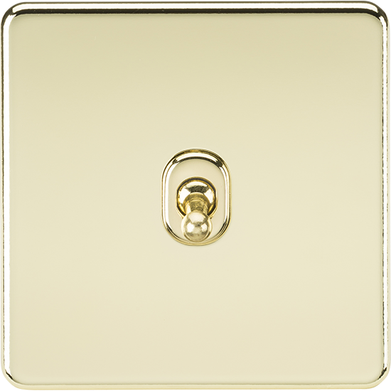 Picture of 10AX 1 Gang 2-Way Toggle Switch - Polished Brass 