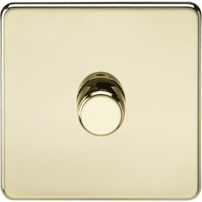 Picture of 1 Gang 2 Way 10-200W (5-150W LED) Intelligent Dimmer - Polished Brass