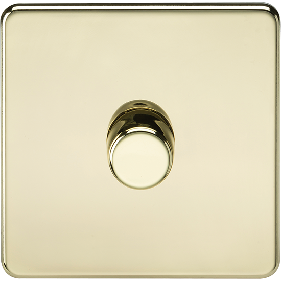 Picture of 1 Gang 2 Way 10-200W (5-150W LED) Intelligent Dimmer - Polished Brass