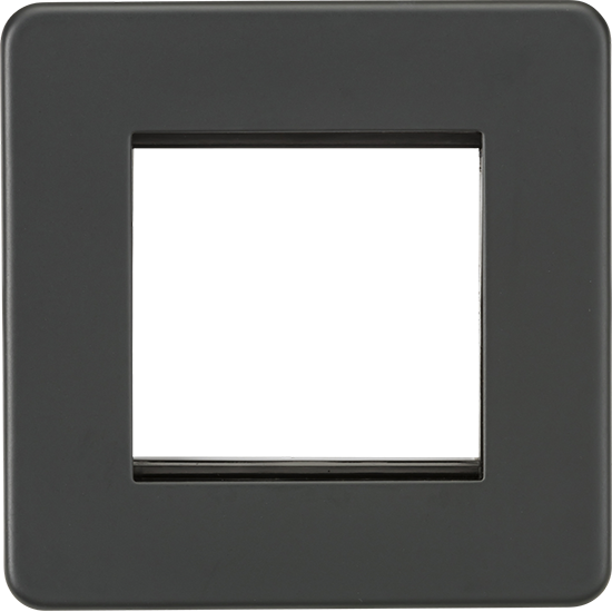 Picture of 2 Gang Modular Faceplate - Anthracite 