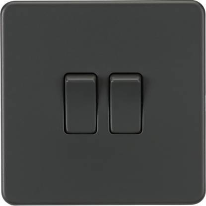 Picture of 10AX 2 Gang 2-way Switch - Anthracite