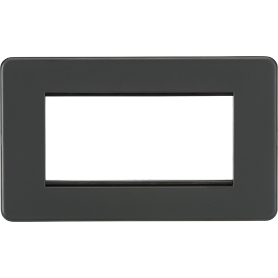 Picture of 4 Gang Modular Faceplate - Anthracite