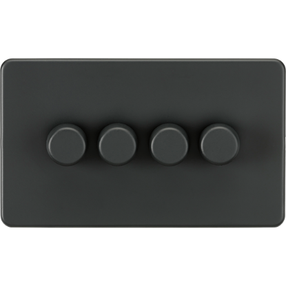 Picture of 4 Gang 2-Way 10-200W (5-150W LED) Intelligent dimmer - Anthracite