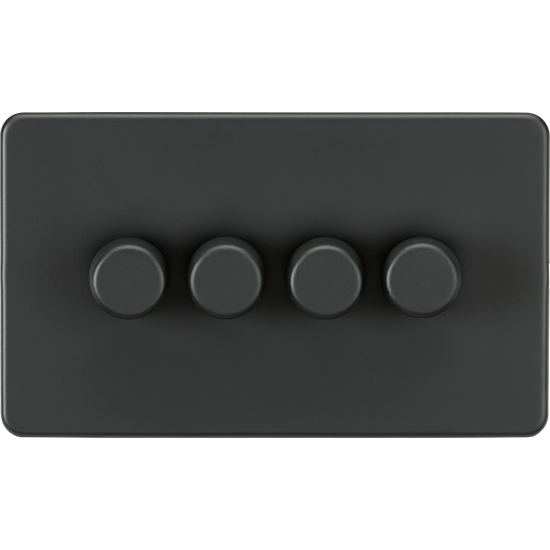 Picture of 4 Gang 2-Way 10-200W (5-150W LED) Intelligent dimmer - Anthracite