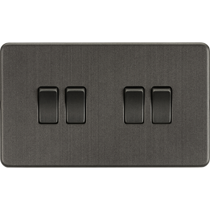 Picture of 10AX 4 Gang 2-Way Switch - Smoked Bronze