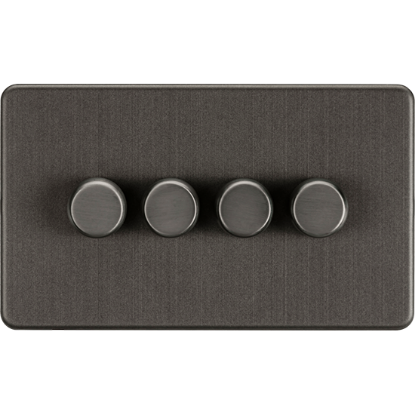 Picture of 4 Gang 2-way 10-200W (5-150W LED) Intelligent dimmer - Smoked Bronze