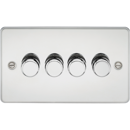 Picture of 4 Gang 2-Way 10-200W (5-150W LED) Intelligent dimmer - Polished Chrome