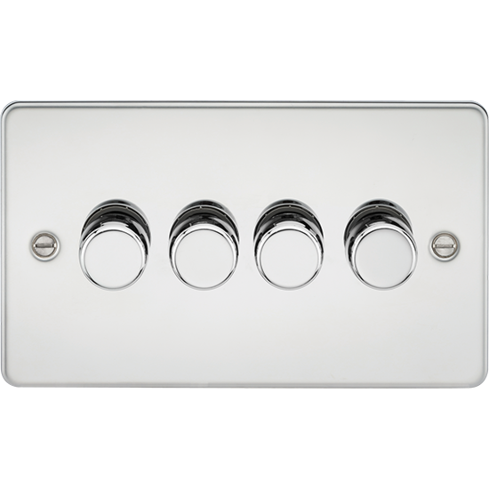 Picture of 4 Gang 2-Way 10-200W (5-150W LED) Intelligent dimmer - Polished Chrome