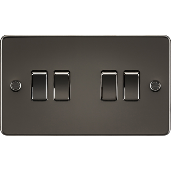 Picture of 10AX 4 Gang 2-Way Switch - Gunmetal