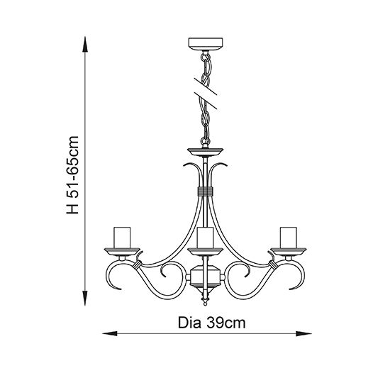 Picture of Bernice 3lt pendant