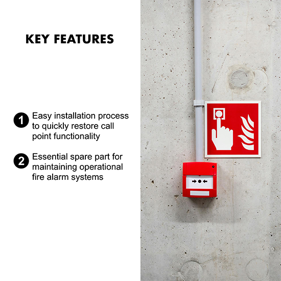 Picture of  Spare Break Glass Replacement – Manual Fire Alarm Call Point, Pack of 10