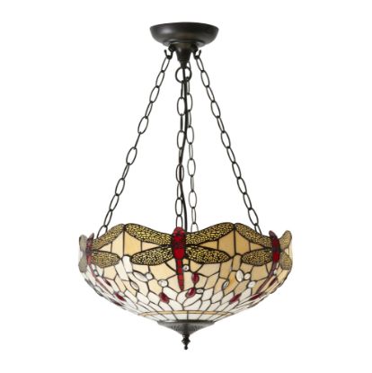 Picture of Dragonfly Beige Medium Inverted 3lt Pendant