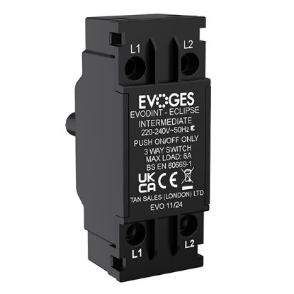 Picture of Eclipse 6A Intermediate Dimmer Switch 3 Way Dimmer Switch Push On/Off Only