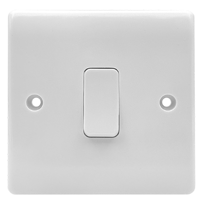 Picture of Vector 1 Gang 2 Way 10AX Single Pole Switch White