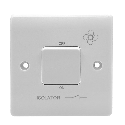 Picture of Vector 1 Gang 1 Way 3 Pole 10AX Fan Switch White