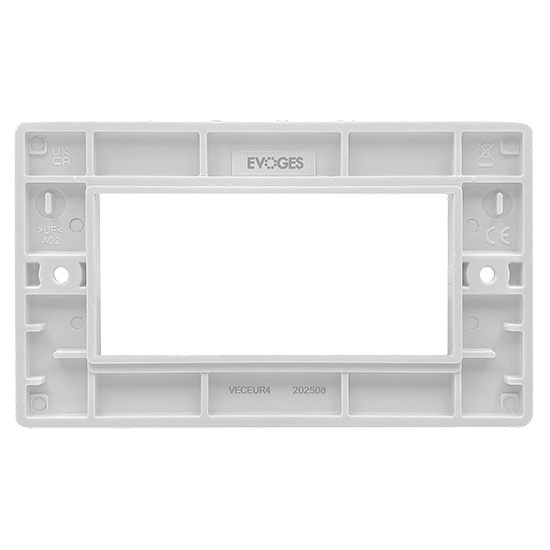 Picture of Vector 4 Gang 100x50mm Modular Faceplate White 