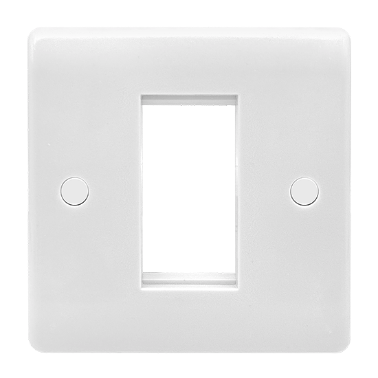 Picture of 1 Gang 25x50mm Modular Faceplate White 