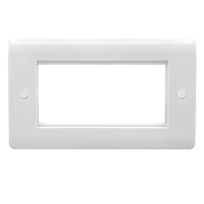 Picture of Vector 4 Gang 100x50mm Modular Faceplate White 
