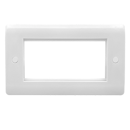 Picture of Vector 4 Gang 100x50mm Modular Faceplate White 
