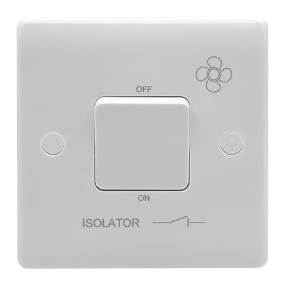 Picture of Vector 1 Gang 1 Way 3 Pole 10AX Fan Switch White