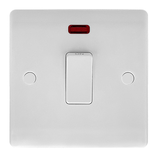 Picture of Vector 1 Gang 20A Double Pole Switch with Neon White