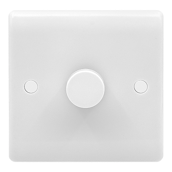 Picture of Vector 1 Gang 1 x 250W LED Push Dimmer Switch White