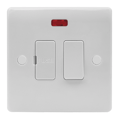 Picture of Vector 13A Switched Fused Connection Unit with Neon – White
