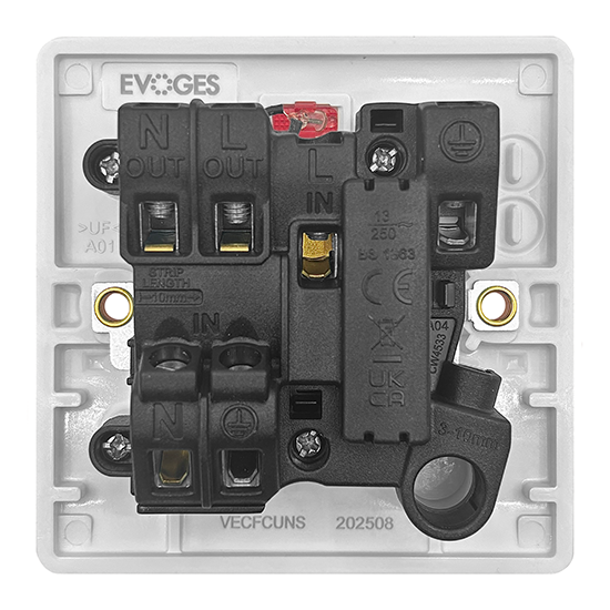 Picture of Vector 13A Switched Fused Connection Unit with Neon – White