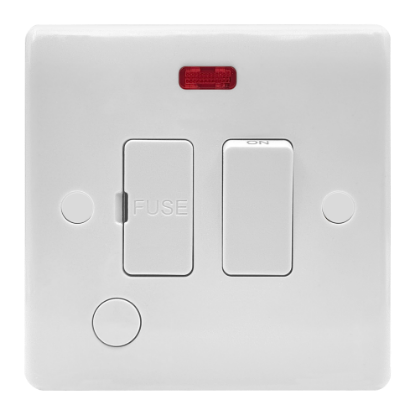 Picture of Vector 13A Switched Fused Connection Unit with Neon + Front Flex Outlet White