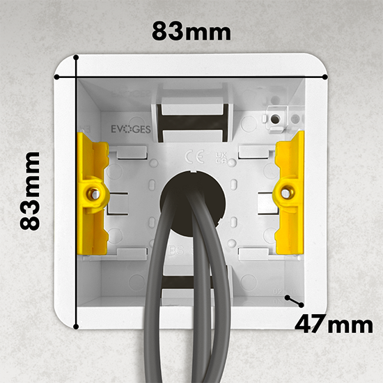 Picture of 1 Gang 47mm Dry Lining Back Box