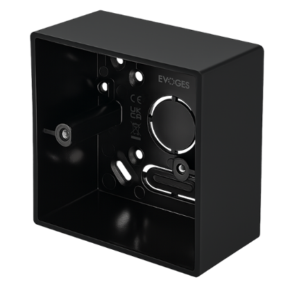 Picture of Vector 1 Gang 44mm PVC Surface Box Black