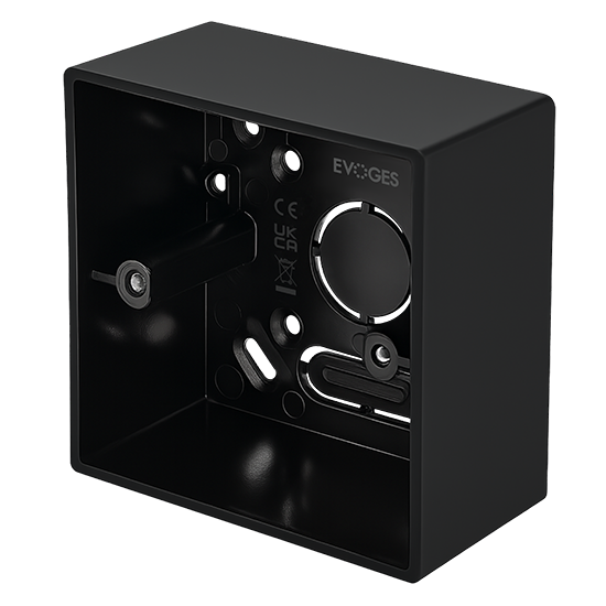 Picture of Vector 1 Gang 44mm PVC Surface Box Black