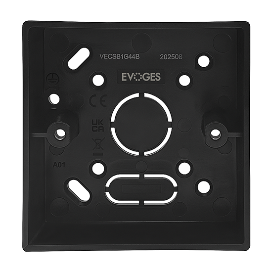 Picture of Vector 1 Gang 44mm PVC Surface Box Black