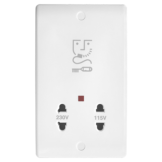 Picture of Vector Shaver Socket Dual 230V/115V White