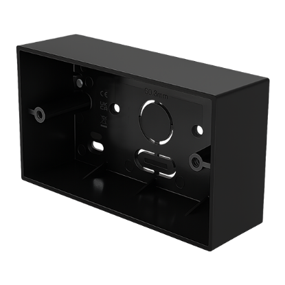 Picture of Vector 2 Gang 44mm PVC Surface Box Black